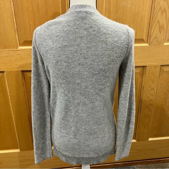Gap Women's Shimmer Metallic Wool Blend Cardigan Sweater Silver Size Small - Picture 6 of 11